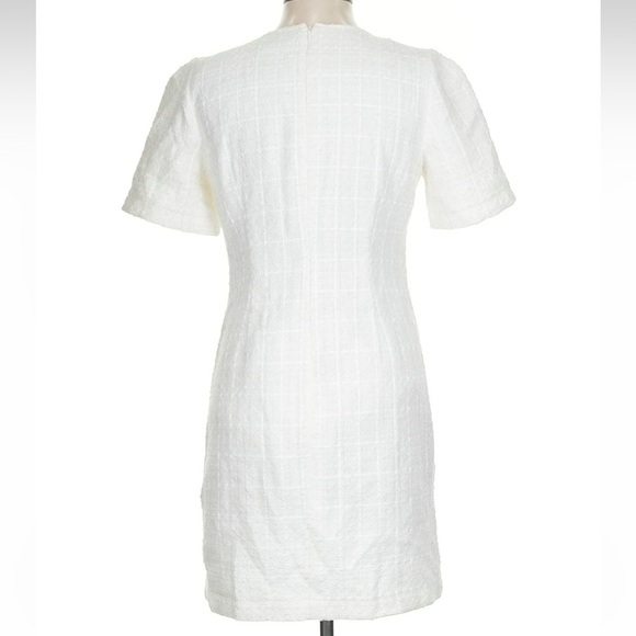 Ann Taylor LOFT White Tweed V-Neck Pocket Sheath Dress Bloggers Favorite Size 00 - Picture 5 of 12